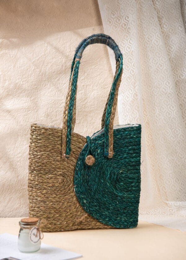 Handwoven Dual Colour Butterfly Pattern Tote Bags - Image 3