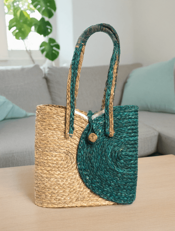 Handwoven Dual Colour Butterfly Pattern Tote Bags