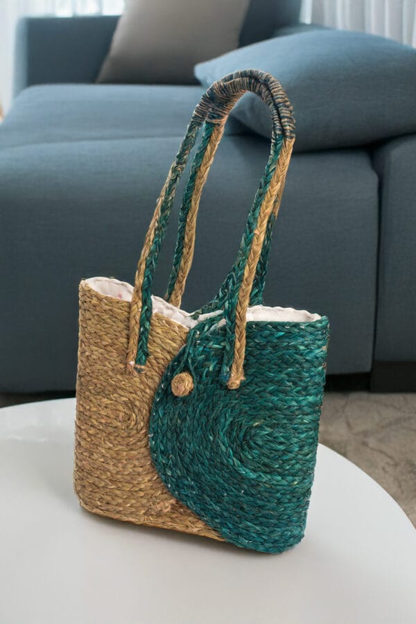 Handwoven Dual Colour Butterfly Pattern Tote Bags - Image 5