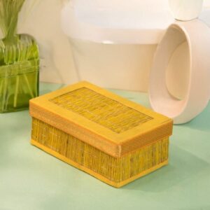 Handwoven Yellow Jewellery Box