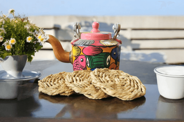 Handwoven Sea Grass Coasters| Set of 4