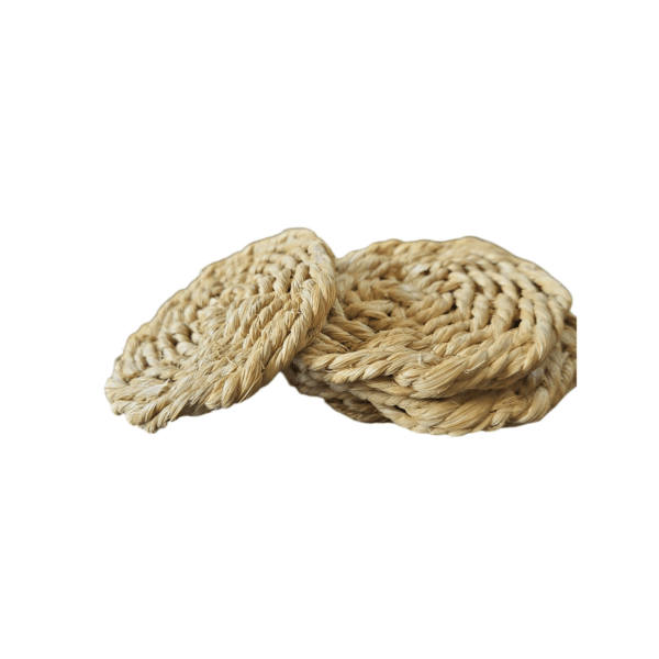 Handwoven Sea Grass Coasters| Set of 4 - Image 4