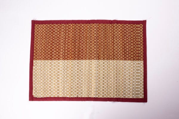 Handwoven Madurkathi Maroon Placemats / Tablemats - Image 4
