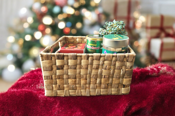 Handwoven Water Hyacinth Basket
