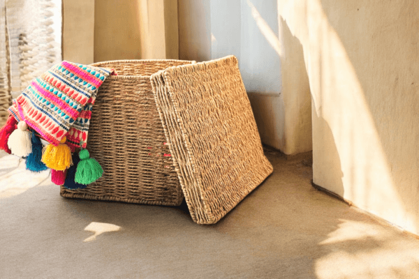 Handwoven Sea Grass Storage Box - Image 2