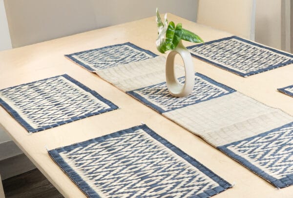 Handwoven Madurkathi Blue Placemats / Tablemats